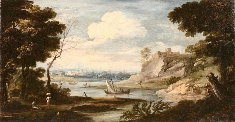 Giuseppe Zola-56-Paesaggio con barche